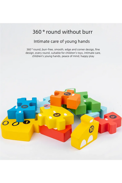 3D Colored Puzzles for Children 2 years old+, Jigsaw, Wooden Toys, Cartoon, Animal, Traffic, Intelligence, Early Education