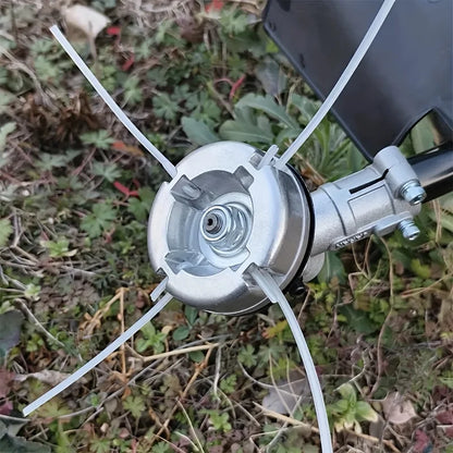 1pc Universal Aluminum Alloy Lawn Mower Head with Nylon Steel Lawn Mowing Line, Lawn Mower Replacement Parts