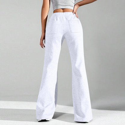 Clothes For Woman Leisure Flares Home Pant Bell-Bottoms Pants Woman Tracksuit Female Sport Trousers Solid Color Pantalones Mujer