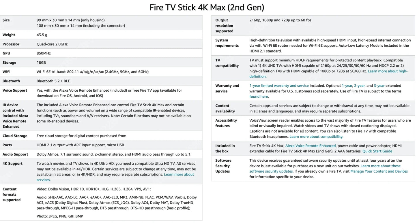 Amazon Fire TV 4K MAX, Android TV Box, Netflix 4K Streaming stick with wifi 6E.16GB Storage All NEW