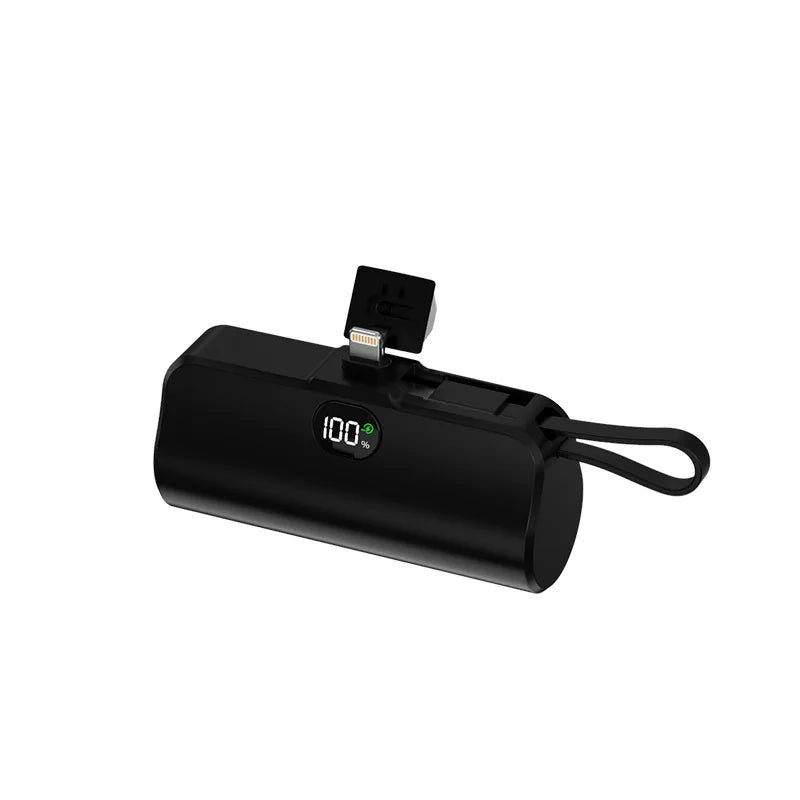 New Mini Capsule Power Bank Pocket Fast Charging Digital Display Power Bank Holder Portable Power Bank for iPhone,Xiaomi,Huawei