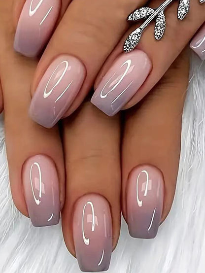 ARTAUG 24PCS Medium Almond Fleshcolor Press On Nails Fake Nails Pink Summer Nails Press On Nails Detachable Reusable Girl Gift