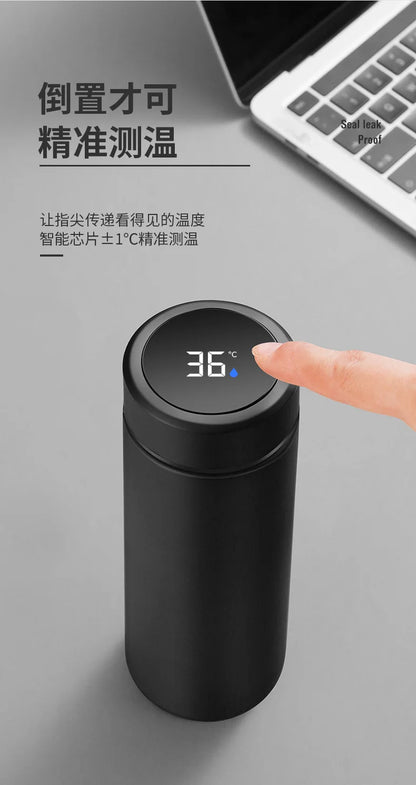 2024 New Temperature Display Thermos Keeps Cold And Heat Thermal Bottle Stainless Steel Thermos For Baby Children Kids Terms