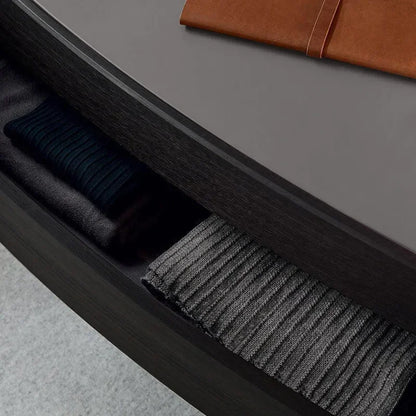 Solid Wood Creative Elliptical Bedside Table Modern Simple Night Stand for Bedroom Nightstands Storage Cabinet Bedroom Furniture