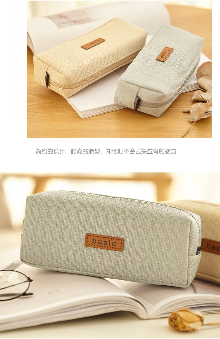 Pencil Case School Supplies Large Capacity Pencil Pouch Estuches Basic Pen Case Trousse Scolaire Kawaii Stationery Pencilcase