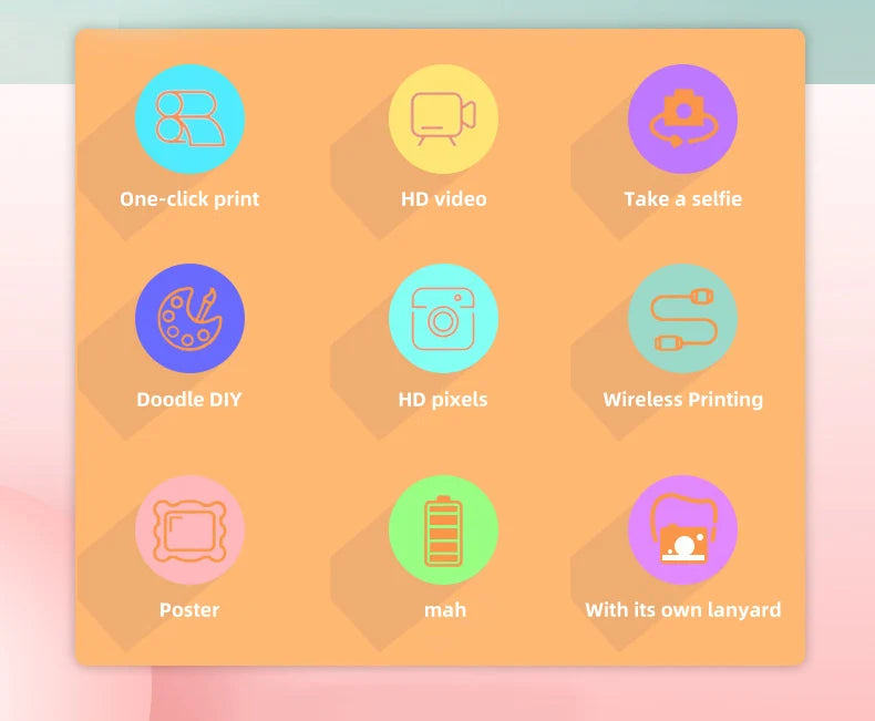 Children 1080P HD Digital Camera  Mini Thermal Printer Photography Instant Print Photo HD Digital Video Cameras Portable Toy