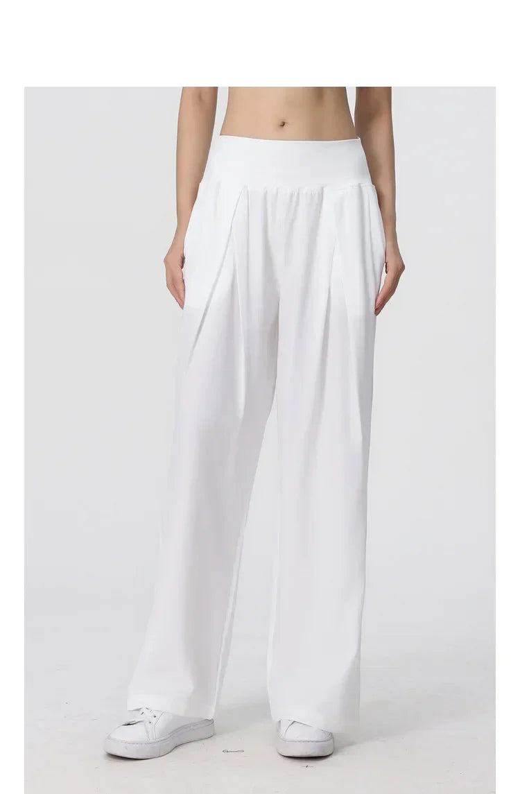 Yoga Pants Women's Loose Running Casual Pants Spring Summer Breathable Wide Leg Flare Outer Wear Sweatpants