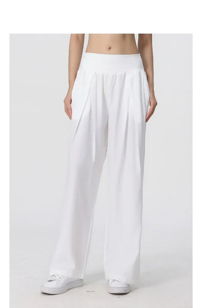Yoga Pants Women's Loose Running Casual Pants Spring Summer Breathable Wide Leg Flare Outer Wear Sweatpants