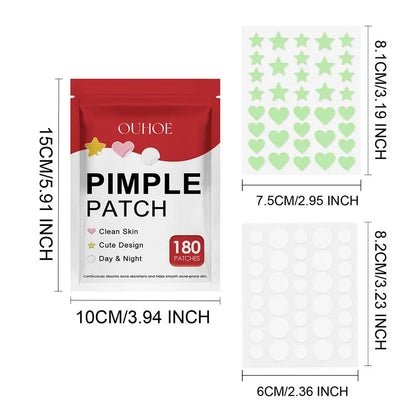 180PCS Acne Pimple Patches Colorful Breathable Acne Removal Absorb Secretions Anti Infection Originality Concealer Makeup Tool