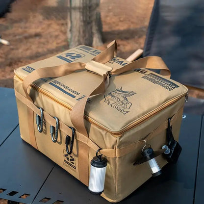 Camp Gear Storage Bag Camping Cookware Organizer Tote Bag 30L Duffel With Ergonomic Handle Waterproof Container For Barbecue