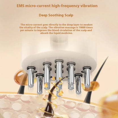 Head massager, scalp medication comb, a comfortable vibrating device for massaging the scalp