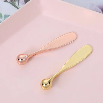 Anti Wrinkle Eye Cream Spoon Applicator Tool Mixing Spatulas Metal Face Mask Spoon Sticks Eye Cream Massage Sticks Beauty Scoop