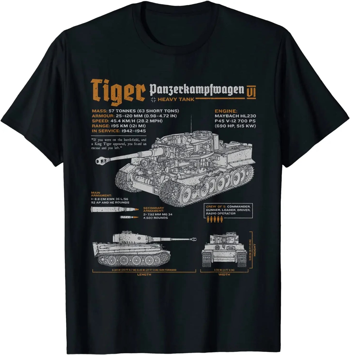 2024 WW2 German Sturmtiger Assault Tiger  Gun Panzer 100%cotton T-Shirt. Summer Mens T Shirt New SX-4XL