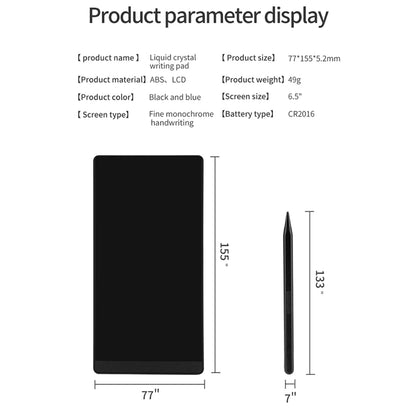 6.5 Inch Full Screen Superfine Handwriting Lcd Writing Tablet Drawing Board Electronic Superfine Notepads Educational