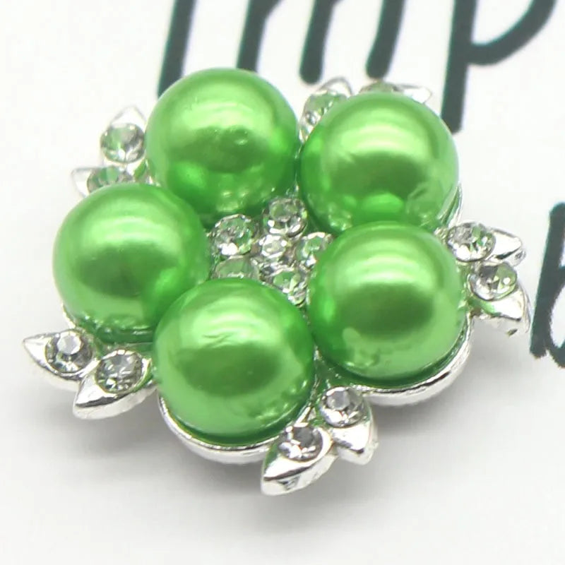 5Pcs Alloy pearl accessories DIY jewelry accessories rhinestone drill disc accessories DIY hair accessories clothing accessorie