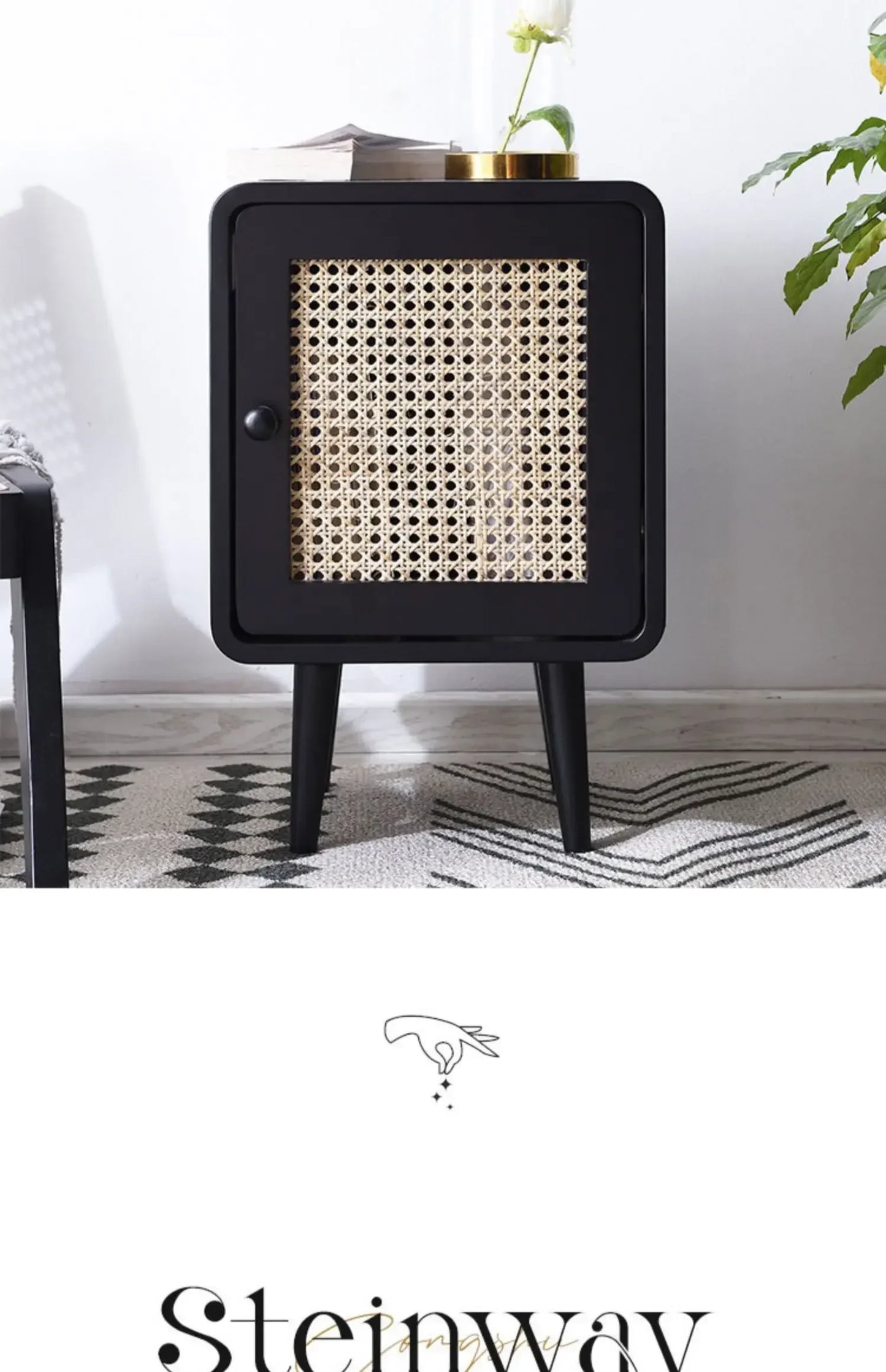 Bedroom Rattan Nightstands Modern Storage Box Organizers Small Space Nightstands Rustic Center Moveis Para Casa Room Decoration