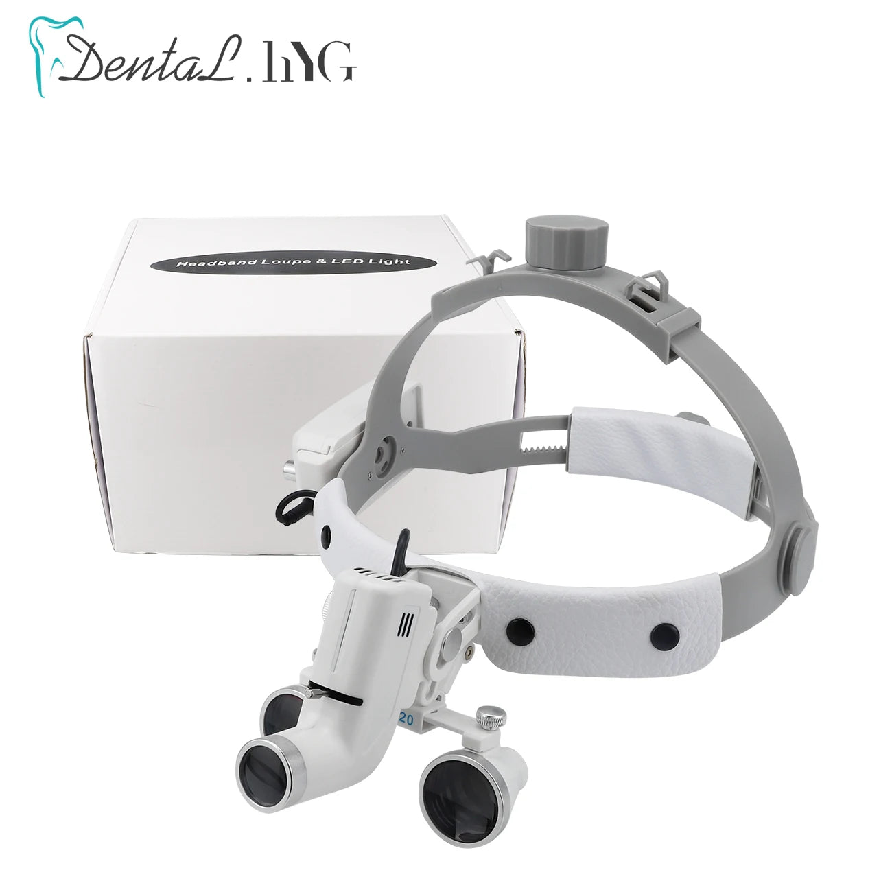 2.5X/3.5X  Dental LED Light Lamp Binocular Loupes Brightness Spot Adjustable Dental Lab 5W Headlamp For Surgical Headlight