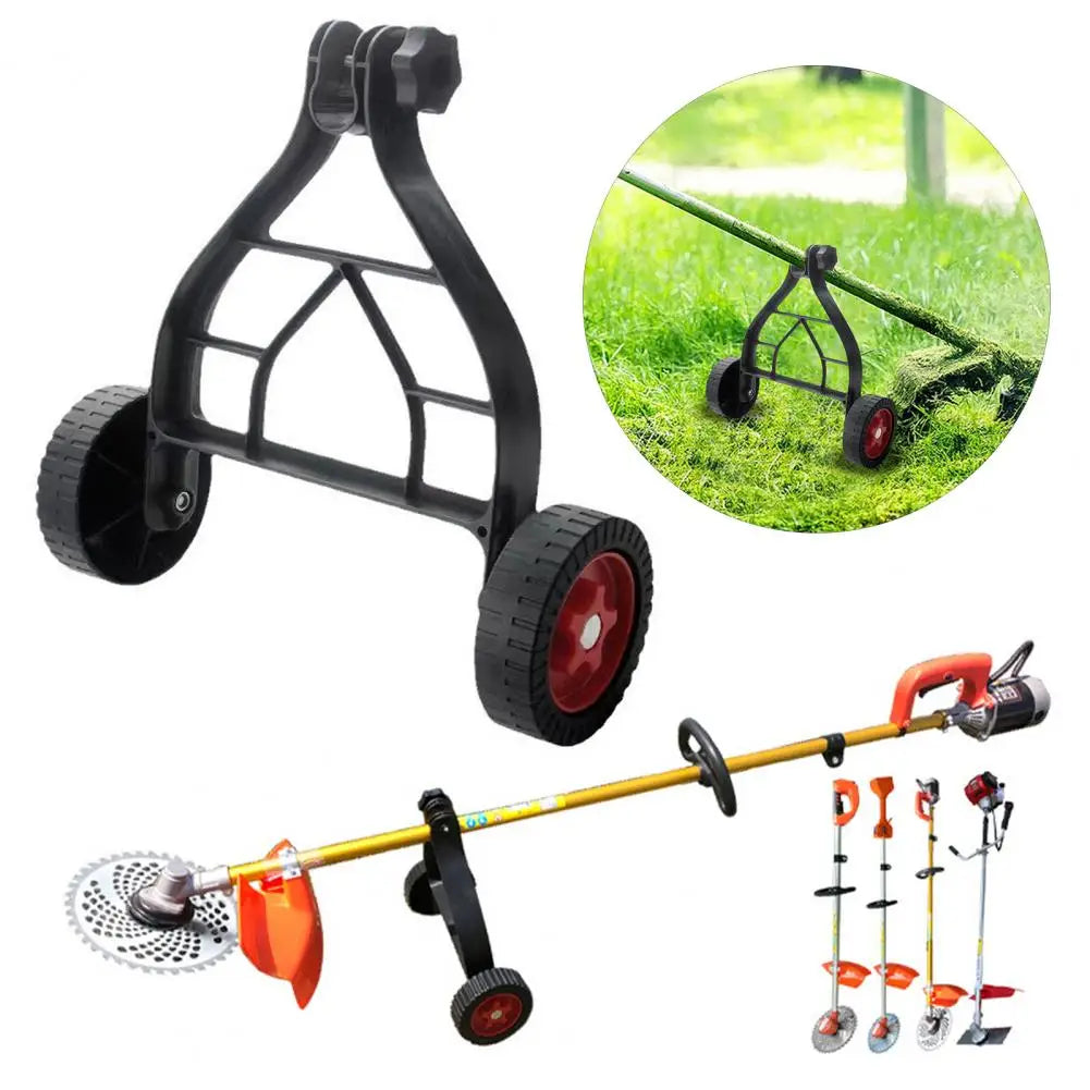 Lawn Mower Wheels Ergonomic Lawn Mower Stand Wheels Adjustable Lawn Mower Support Wheel for Walk-behind Brush Cutter for String