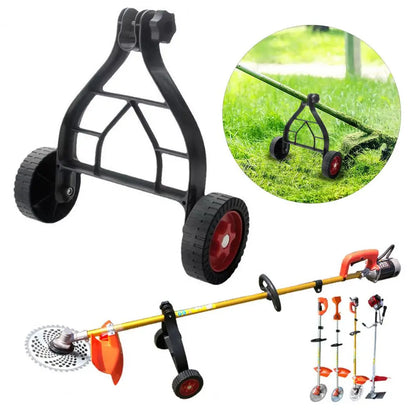 Lawn Mower Wheels Ergonomic Lawn Mower Stand Wheels Adjustable Lawn Mower Support Wheel for Walk-behind Brush Cutter for String