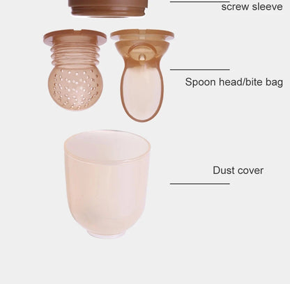 Baby Feeding Bottle + Teether Baby Silicone Rice Paste Cereal Feeding Squeeze Bottle Spoon Feeder for Newborn Child Utensils