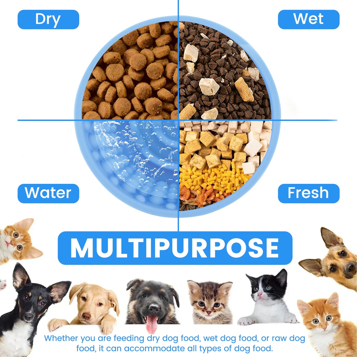 2Pcs Dog Lick Silicone Mat Pet Slow Bowls Distraction Food Training Dog Cat Feeder Anti Choking With Suction Cup Bottom