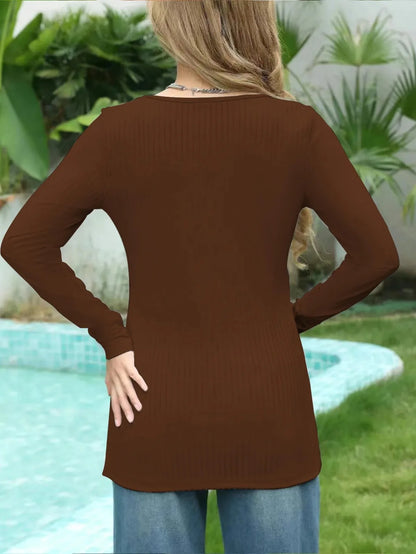 Spring New Maternity Clothes Round Neck Solid Color Slit Long Sleeve Base T-shirt Tops For Pregnant Women Maternity Wear