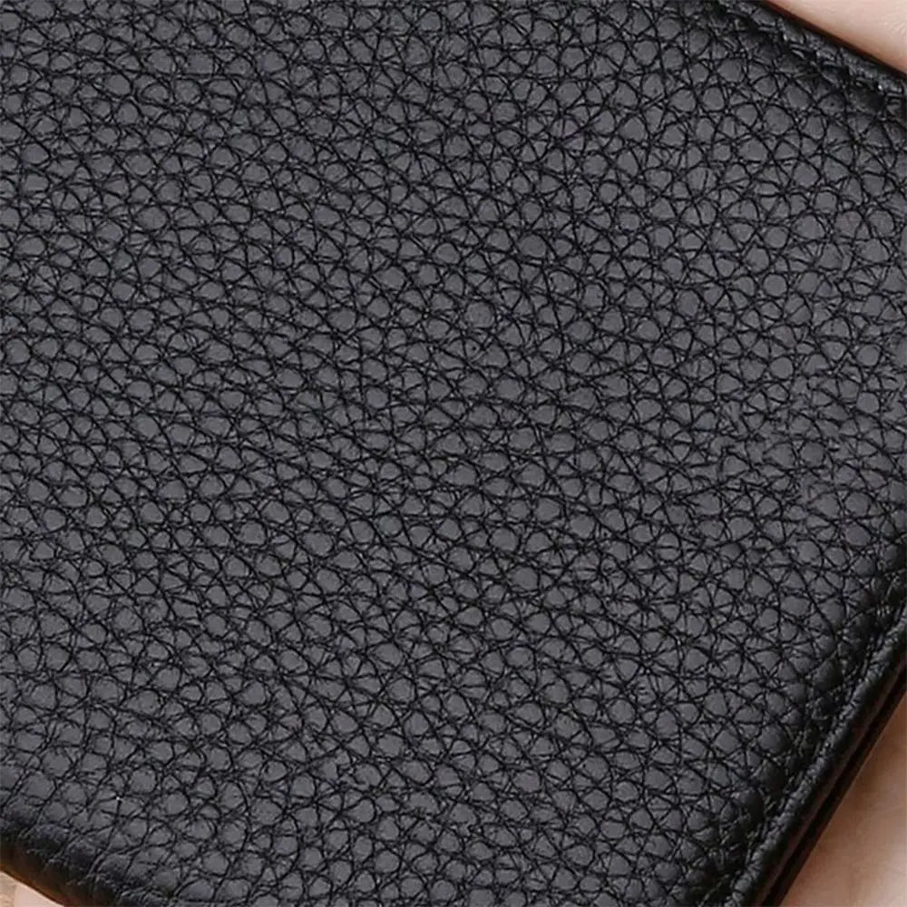 Multi-card Slot Solid Color Portable Leather Card Case Universal Bank Card Credit Card ID Bus Card Holder Travel Card Organizer