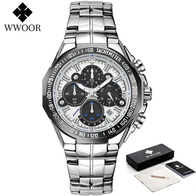 Relogio Masculino WWOOR Mens Watches 2024 Top Brand Luxury Wrist Watches For Men Gold Big Golden Male Chronograph Wristwatch Man