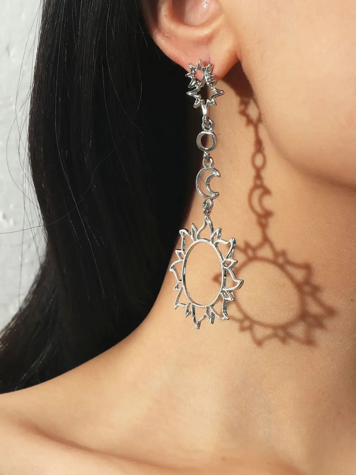 Sun and Moon Earrings / Moon Phase Earrings  / Celestial Jewelry / Crescent Earrings / Moon Earrings / Bohemian Earrings