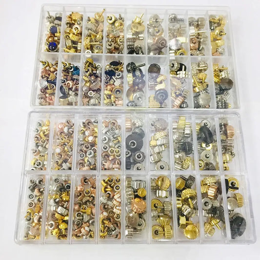 160pcs/Box Watch  Spare Parts, Silver Bronze Copper Assorted Watch