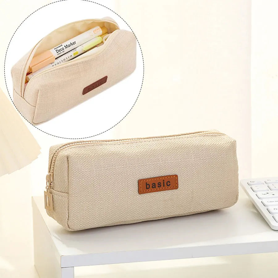 Pencil Case Student Pencil Pouch Cosmetic Bag Office Stationery Korean Organizer For Student School Supplies