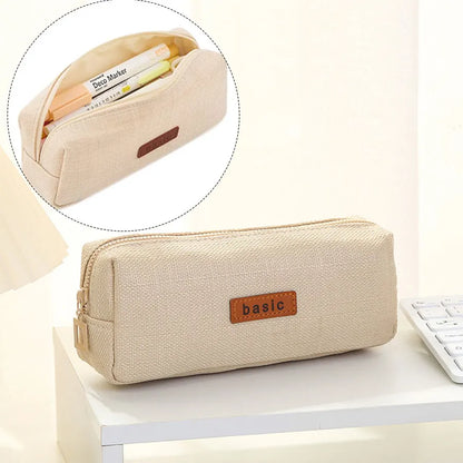 Pencil Case Student Pencil Pouch Cosmetic Bag Office Stationery Korean Organizer For Student School Supplies