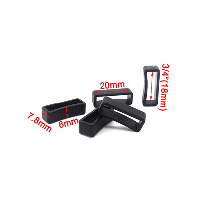 10 Pcs/Pack Plastic Belt Loop Keeper Square Loop Buckles Belt Harness Backpack Straps