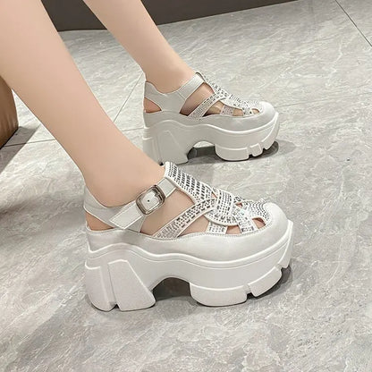 Fashion Brand High Heels Shoes Beach Slippers Chunky Sandals Designer Women Platform Shoes 2025 Summer New Pumps Women Sandals