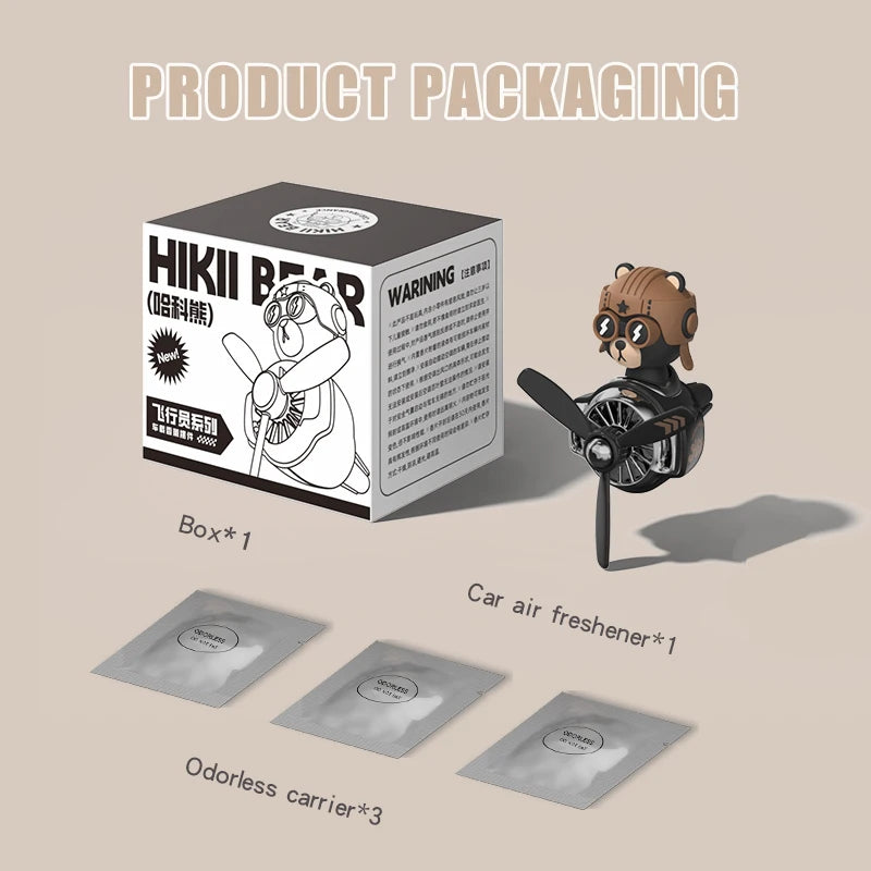 DIY perfume Odorless ornament plane pilot bear car air fresheners decorations accessories aroma vent clip fragrance diffuser men