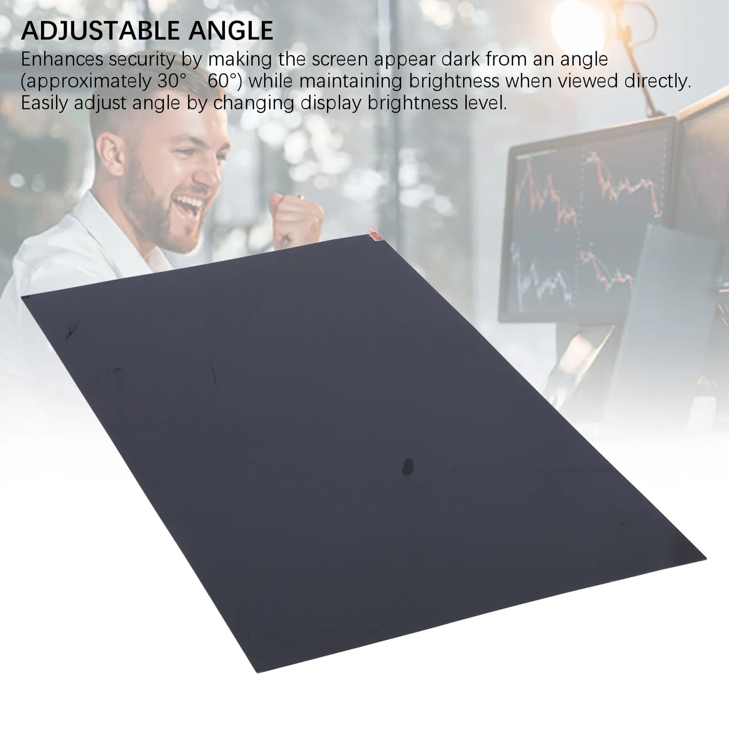 Blue Light Blocking Screen Protector Computer Screen Protector Film Flexible Installation Eye Caring 32 Inch 16:9 for Airports