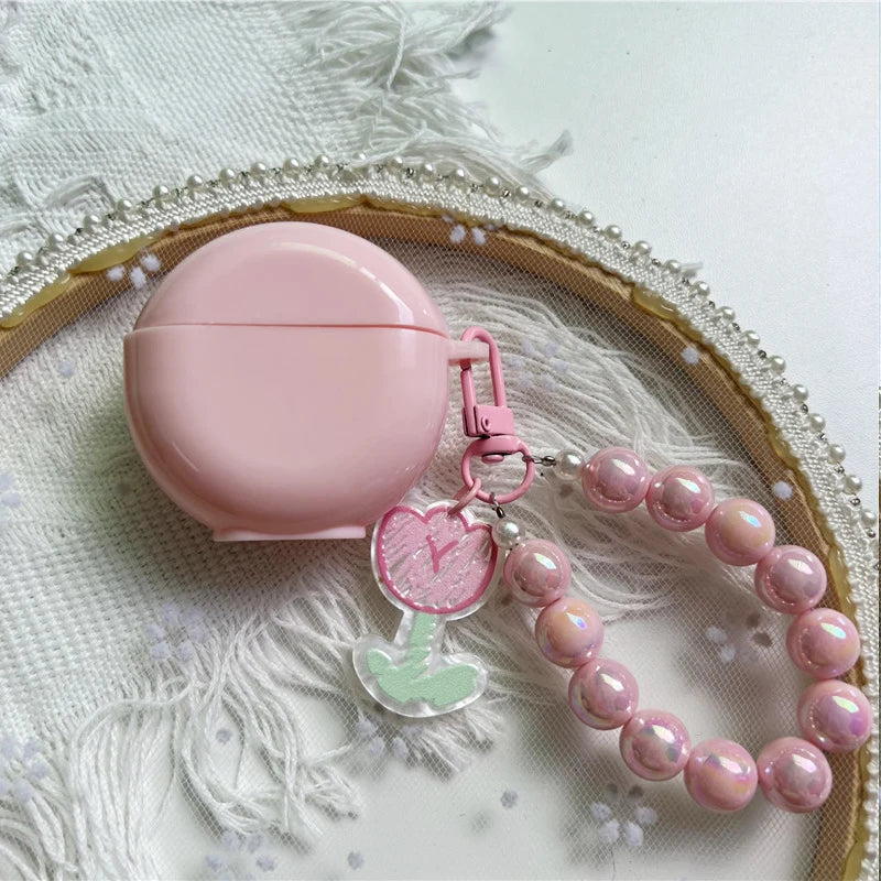 Cute Keyring Case for Lenovo HT38 Protective Cover Wireless Bluetooth Headphone Case for Lenovo HT38 Earbuds Cover