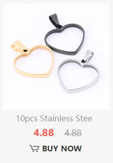 3pcs Stainless Steel Cuff Bracelet Base Blanks Fit 12mm Heart Cabochon Bangle Bezel Setting Trays Diy Jewelry Findings