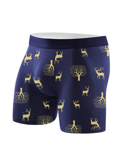 4pcs Men's Underwear Sports Fitness Boxer Briefs Breathable and Comfortable Long Panties Athleisure Fashion Long Panties