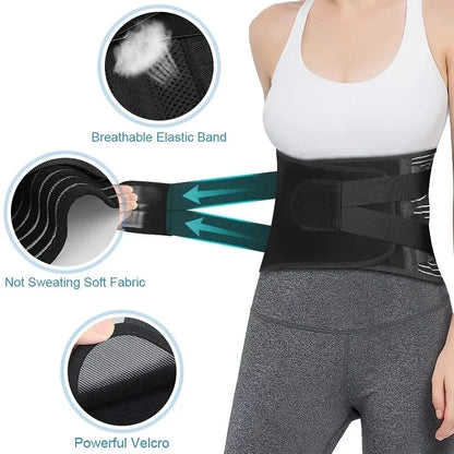Lower Back Brace Lumbar Support Belt Adjustable Double Pull Breathable Spine Decompression Medical Orthopedic Brace Pain Relief