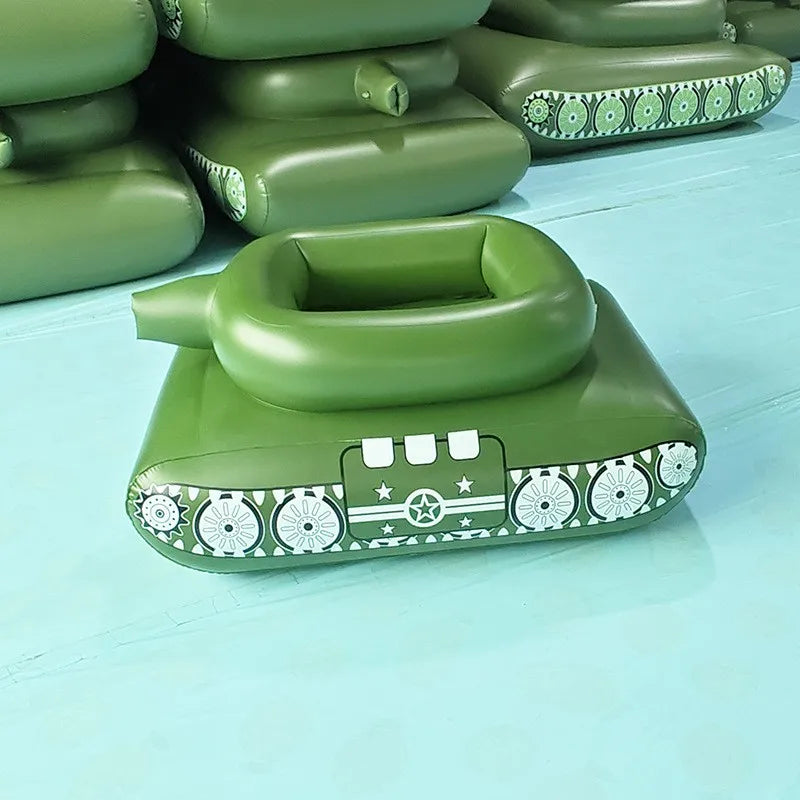 PVC inflatable tank water spray truck  water battle  water spray toy   pool water play   water gun  floating row