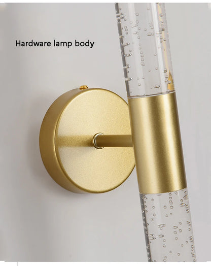 LED Light Modern Wall Light Bedroom Bedside Living Room Wall Lamp Crystal Rod Nordic Aisle Corridor Interior Lighting Fixture