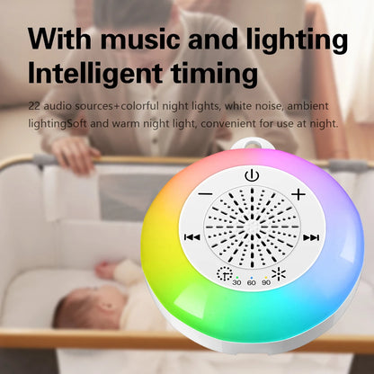 Baby Sleeping White Noise Machine USB Rechargeable Night Light Music Player 22 kinds of Soothing Sounds Child Sleep Aids Tools