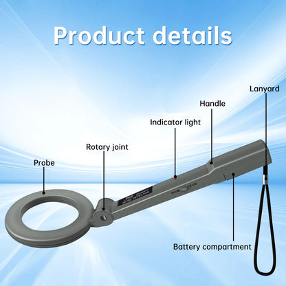 Handheld Metal Detector Collapsible Portable Metal Detector Waterproof High Sensitivity Metal Detectors Buzzer Alarm