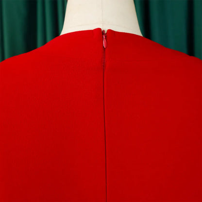 Office Dresses for Women V Neck Full Sleeve Belt Waisted Pleated Mid Calf Elegant Female Business Work Wear Dress Midi Cloth New