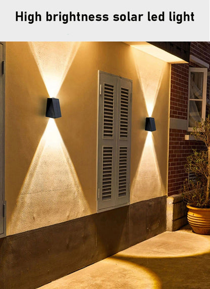 LED Solar Lights Outdoor Solar Powered Wall Lamp Waterproof Outdoor Garden Decorations Sunlight for Street Balcony Villa Lamp