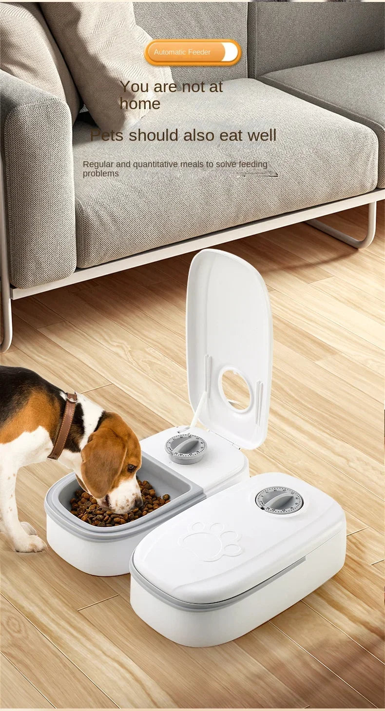 Pet Automatic Feeder with Timer Smart Food Dispenser for Dogs Cats Water Bowl Storage Container Puppy Kitten Feeding Accessories