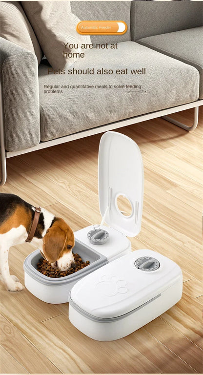 Pet Automatic Feeder with Timer Smart Food Dispenser for Dogs Cats Water Bowl Storage Container Puppy Kitten Feeding Accessories