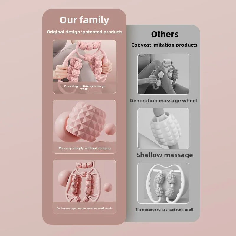 18 Rounds Massage Roller of Circular Leg Slimming Leg Massager Muscle Stretching Equipment Circular Leg Clamp