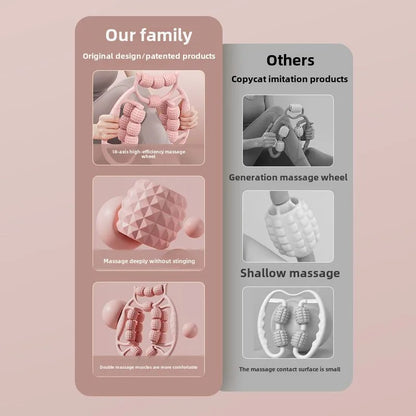 18 Rounds Massage Roller of Circular Leg Slimming Leg Massager Muscle Stretching Equipment Circular Leg Clamp